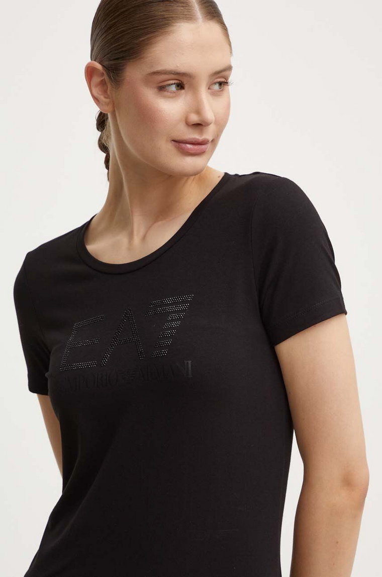 EA7 Emporio Armani t-shirt damski kolor czarny TJQCZ.6DTT14
