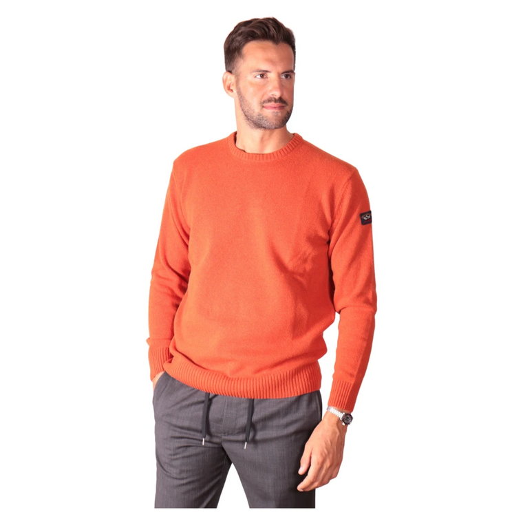 Shetland Pomarańczowy Sweter - Bądź modny i wygodny Paul & Shark