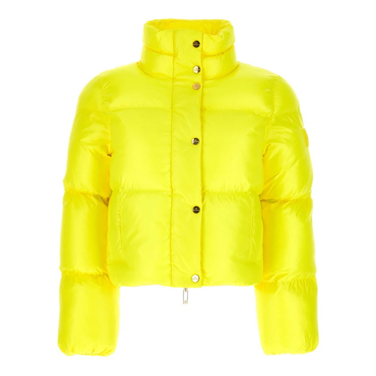 Satynowa kurtka Crop Puffer - Rozmiar 46 włoski (44 hiszpański) Elisabetta Franchi