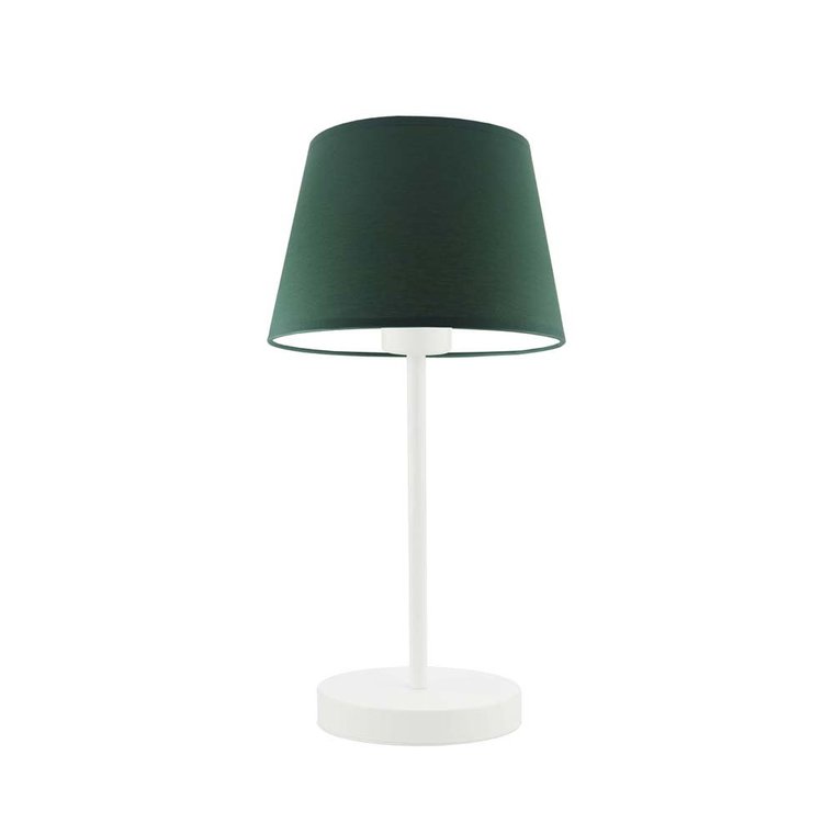 Lampka nocna LYSNE Siena, 60 W, E27, zieleń butelkowa/biała, 41,5x19,5 cm