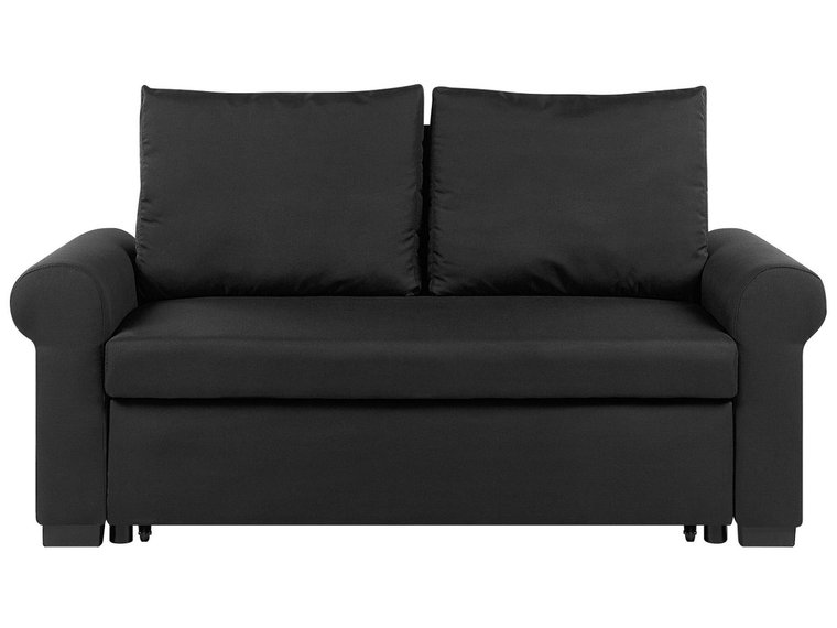 Sofa rozkładana czarna SILDA