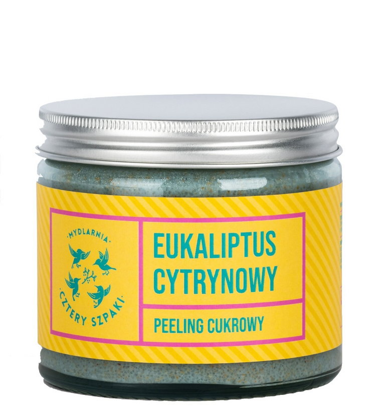 Mydlarnia Cztery Szpaki - Eukaliptus Cytrynowy Naturalny Peeling cukrowy do ciała 250 ml