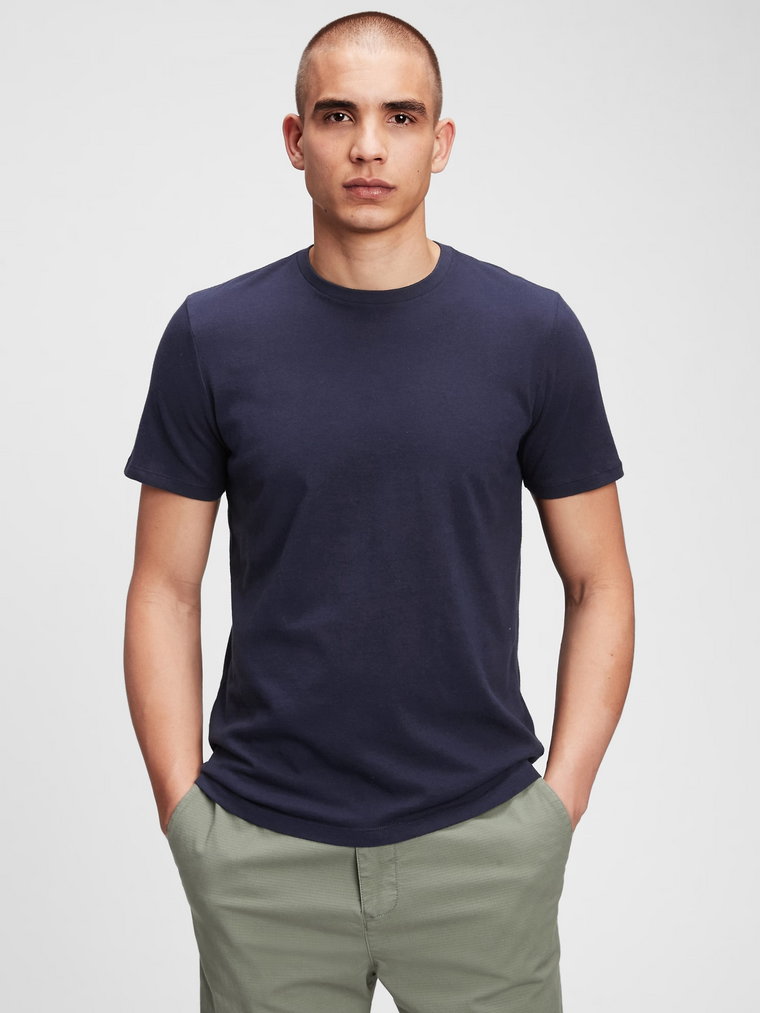 Koszulka bawełniana długa męska GAP 440775-01 L Ciemnogranatowa (1200133318235). T-shirty męskie