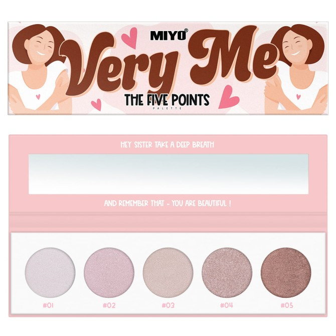 MIYO The Five Points Palette paleta cieni do powiek Very Me 6.5g