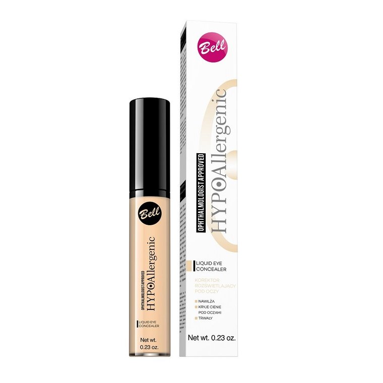 Bell, HypoAllergenic Liquid Eye Concealer, korektor rozświetlający pod oczy 02, 6,5 g