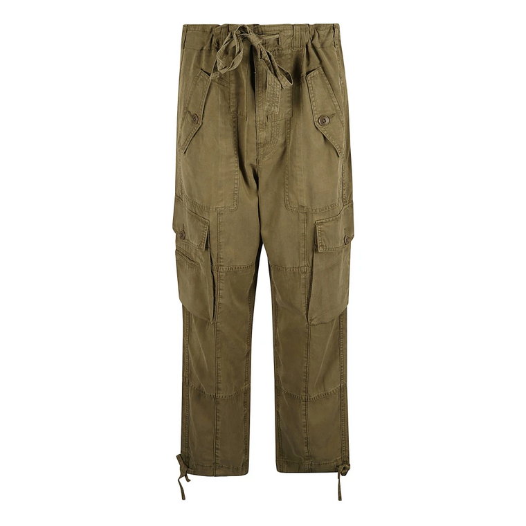 Khaki Spodnie z Troczkami Ralph Lauren