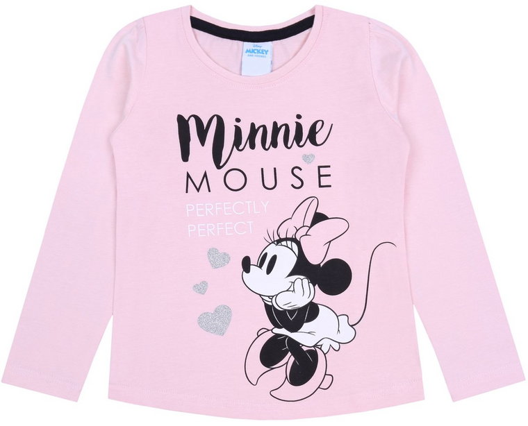 Różowa bluzka z długim rękawem Myszka Minnie DISNEY 104 cm