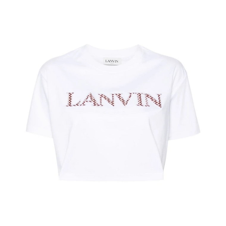 Koszulka z haftowanym logo Lanvin