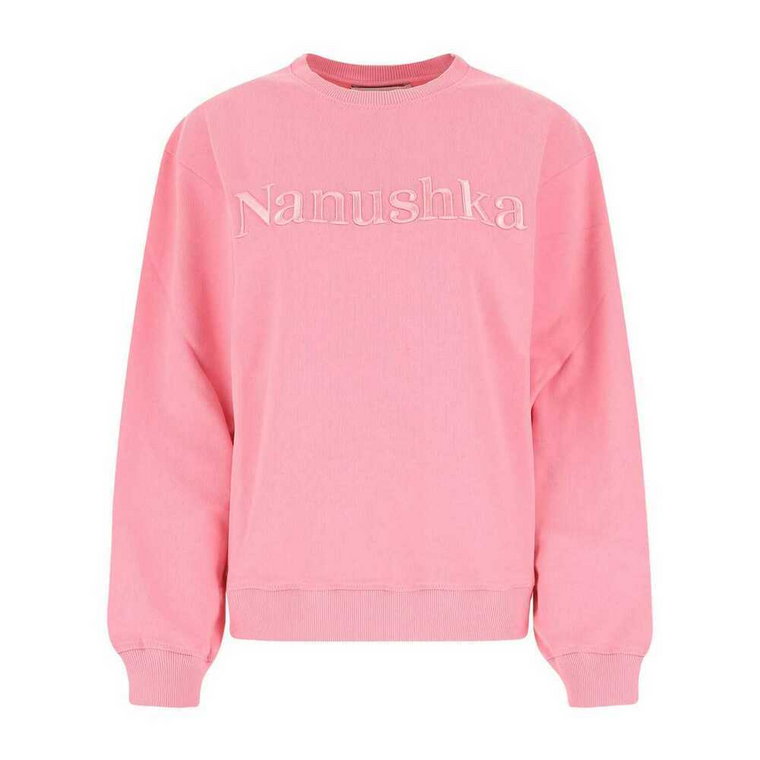 Bluza różowego bawełny Rey Nanushka