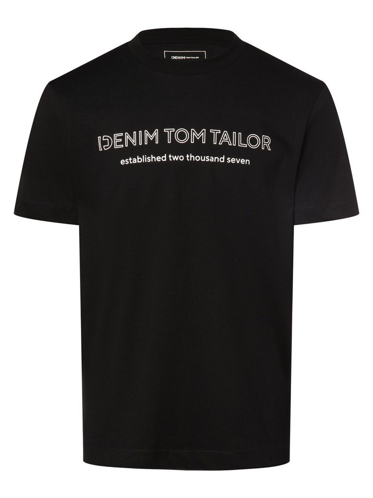 Tom Tailor Denim - T-shirt męski, czarny