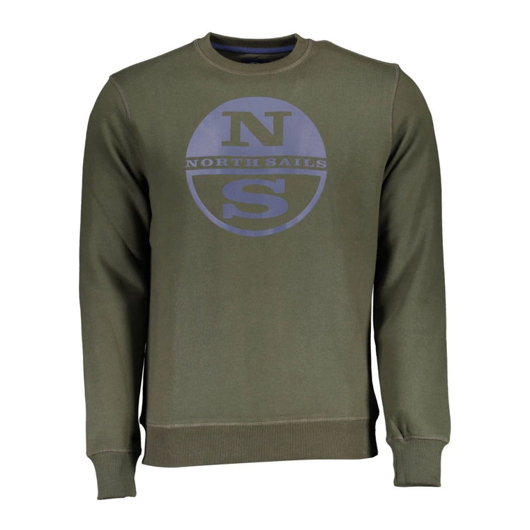 Zielony Sweter z Nadrukiem North Sails