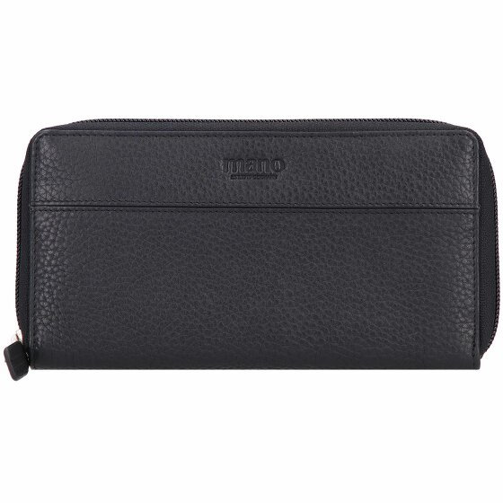 mano Don Tommas Leather Wallet 18 cm schwarz