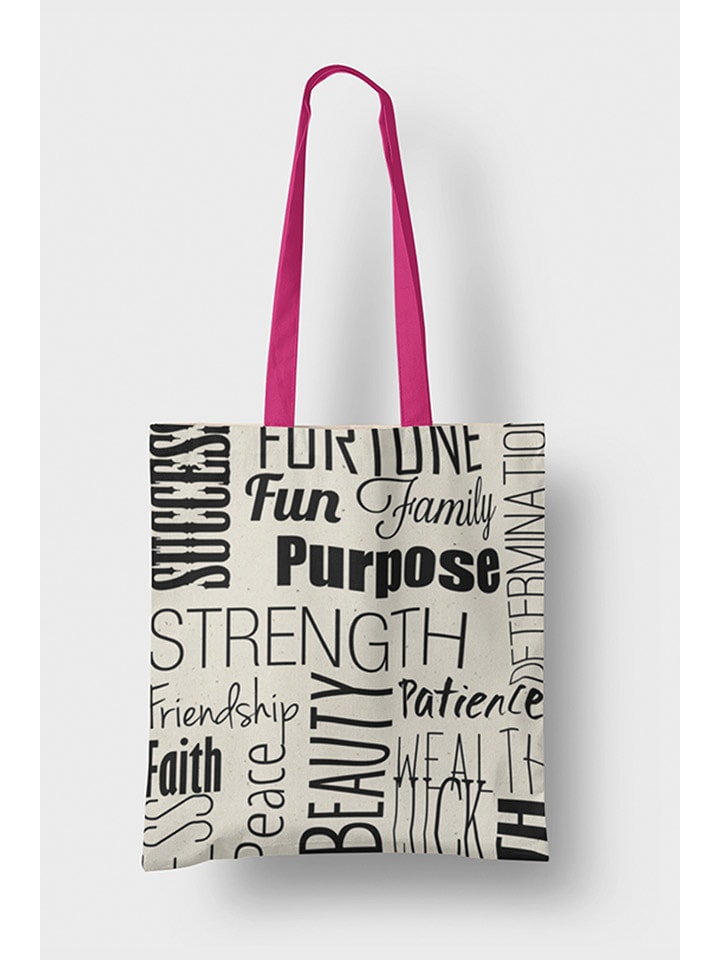 Kate Louise Shopper bag w kolorze beżowym - wys. 35 x 45 cm