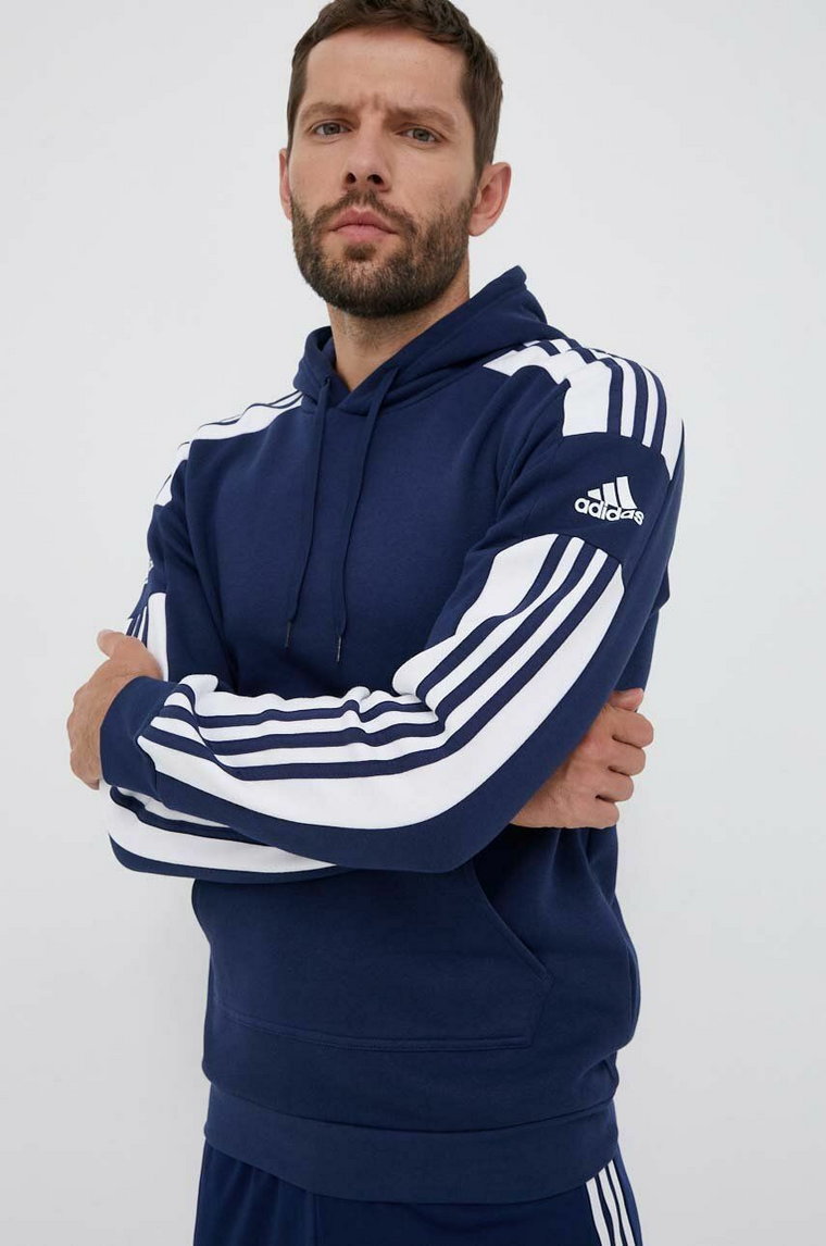 adidas Performance bluza dresowa Squadra 21 kolor granatowy z kapturem z aplikacją GT6636