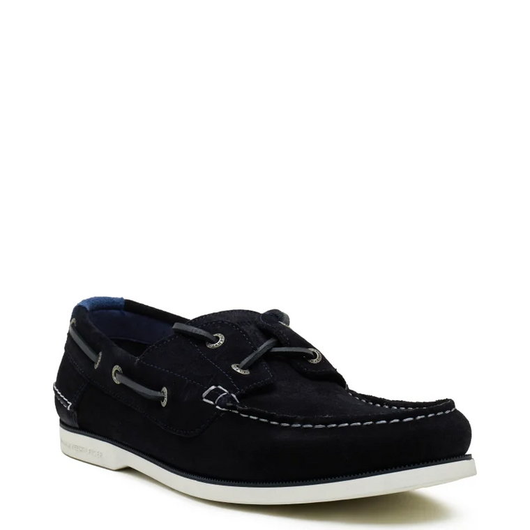 Tommy Hilfiger Skórzane mokasyny TH BOAT SHOE CORE SUEDE