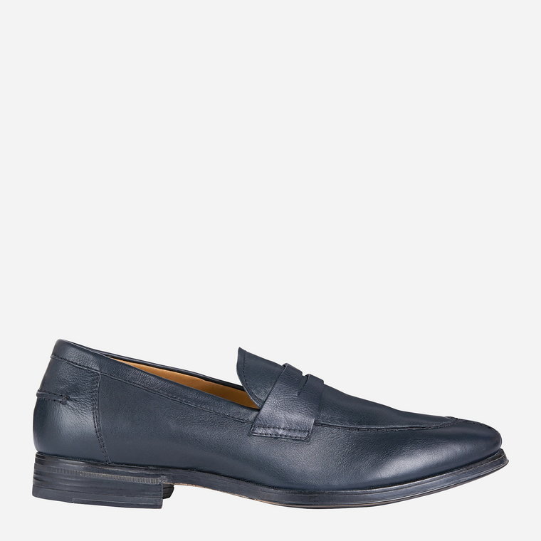 Loafersy męskie skórzane Geox U028QD00046 40 Granatowe (8054730500554). Półbuty męskie