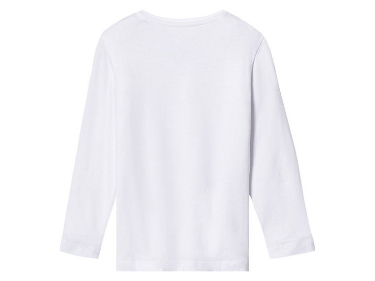 lupilu Koszulki dziewczęce z długim rękawem, z bawełną, 2 sztuki (98/104, Biały/różowy)