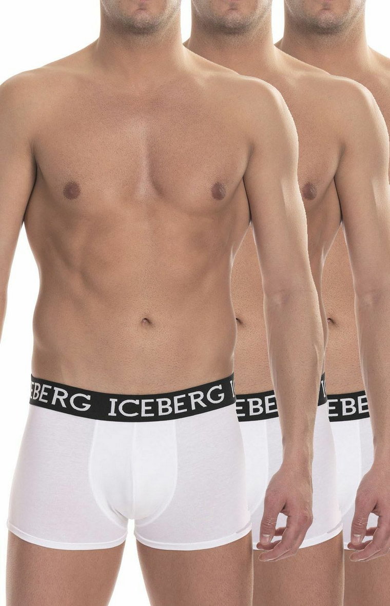 Iceberg 3-pack bokserki męskie białe ICE1UTR01T-Trunk, Kolor biały, Rozmiar M, ICEBERG