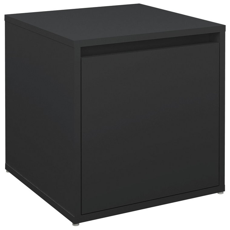 Modny puf z szufladą - 40,5x40x40 cm, czarny