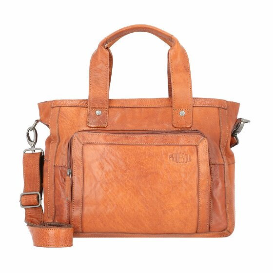 Pride and Soul Heather Heartbreaker Handbag Leather 38 cm Laptop Compartment cognac