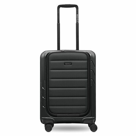 Redolz Essentials 17 4-kołowy wózek kabinowy 55 cm z miękką kieszenią na laptopa black