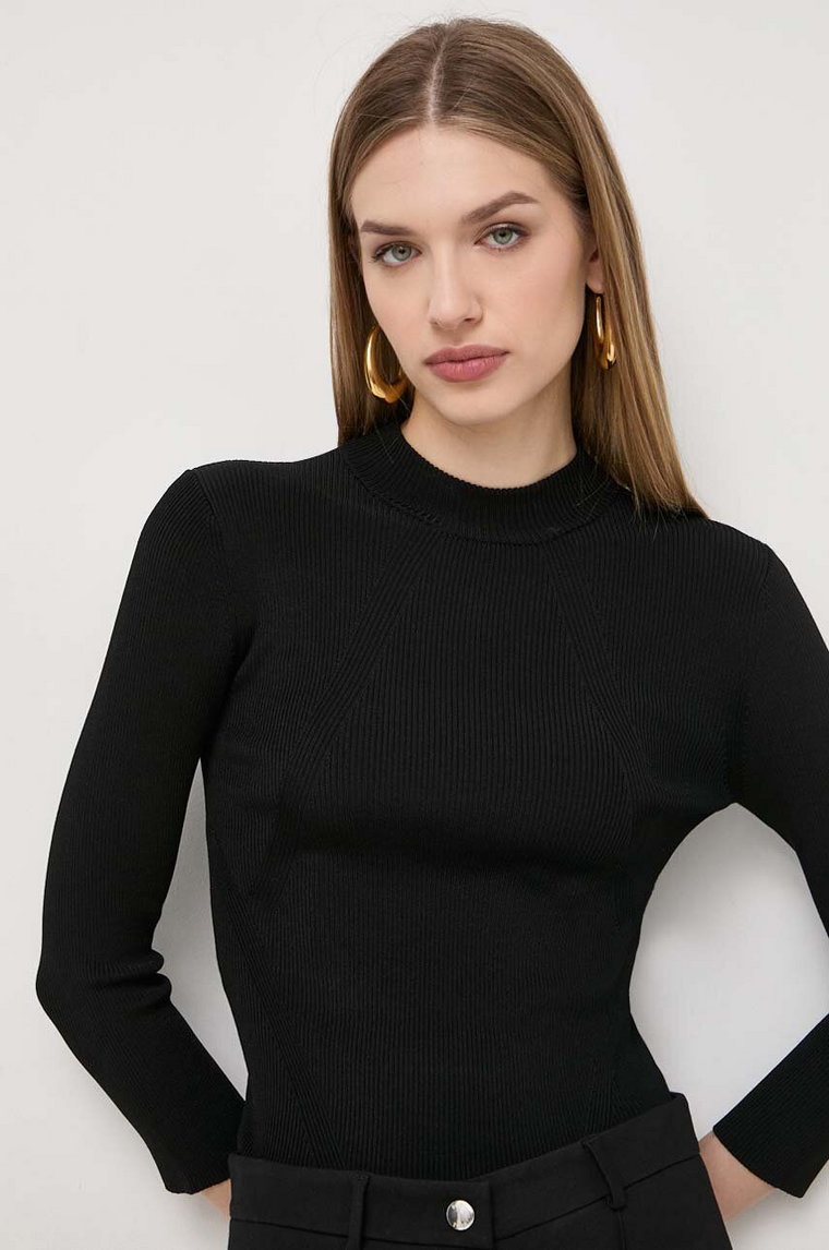 Marella sweter damski kolor czarny lekki