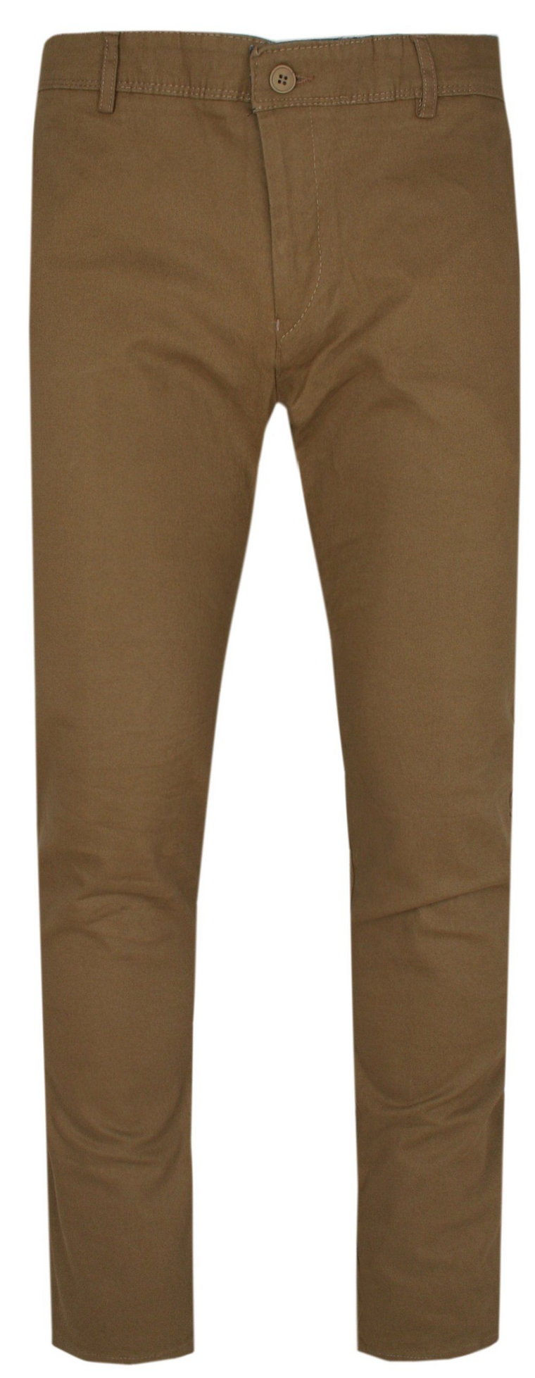 Męskie Spodnie Chinos marki Rigon  Bawełna z Elastanem  Slim Fit - Camel