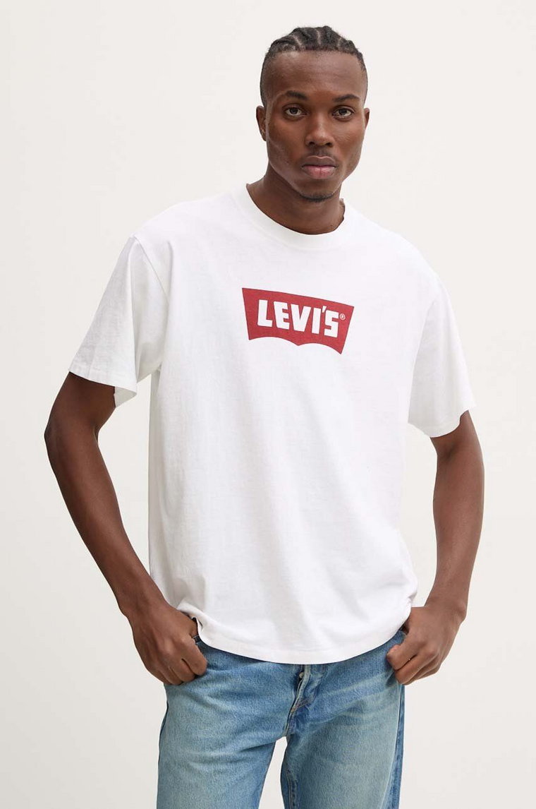 Levi's t-shirt bawełniany męski kolor biały z nadrukiem 000RY