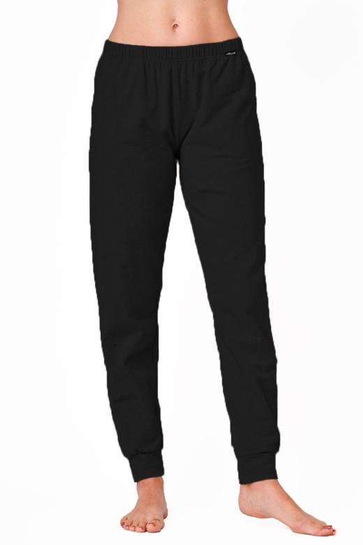 Ciepłe bawełniane spodnie damskie z kieszeniami LHE 729 Key Hot Touch