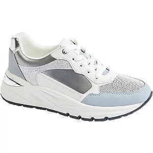 Biało-niebieskie sneakersy graceland - Damskie - Kolor: Białe - Rozmiar: 38