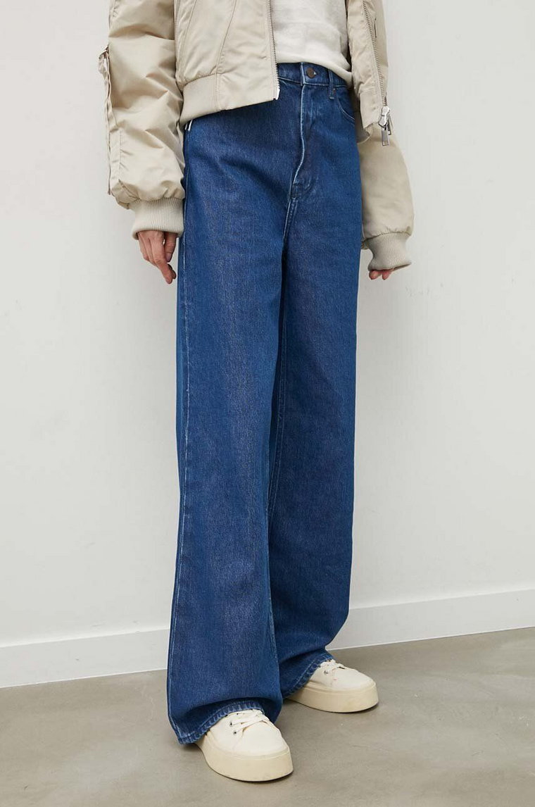 Samsoe Samsoe jeansy REBECCA damskie kolor niebieski F22200166