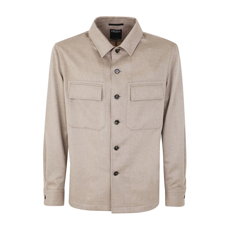 Beige Cashmere Overshirt Z Zegna