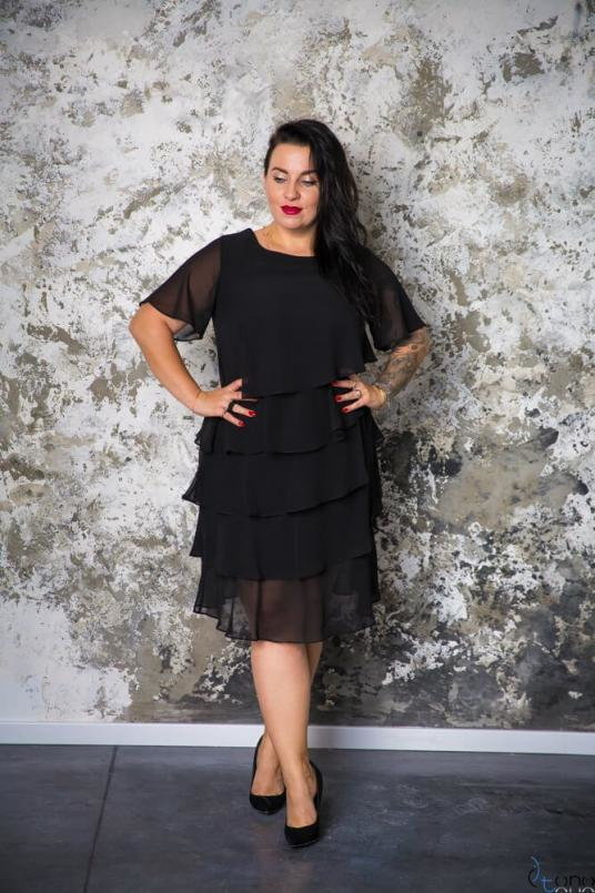 Czarna Sukienka ORINA Plus Size