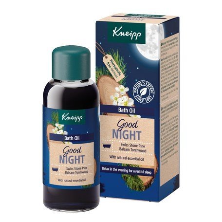 Kneipp, Good Night, Olejek do kąpieli Szwajcarska Pinia i Amyris, 100 ml