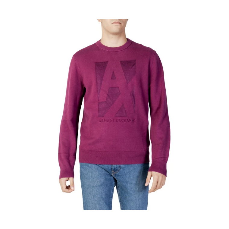 Armani Exchange Men Purple Knitwear Armani Exchange