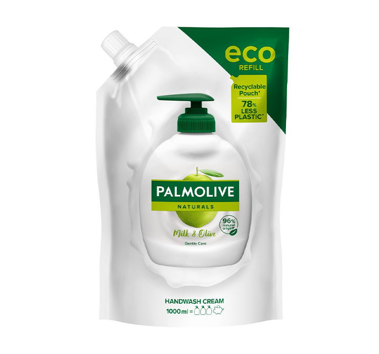 PALMOLIVE NATURALS CLEAN & CARE MILK & OLIVE MYDŁO W PŁYNIE DO RĄK REFILL 1000ML