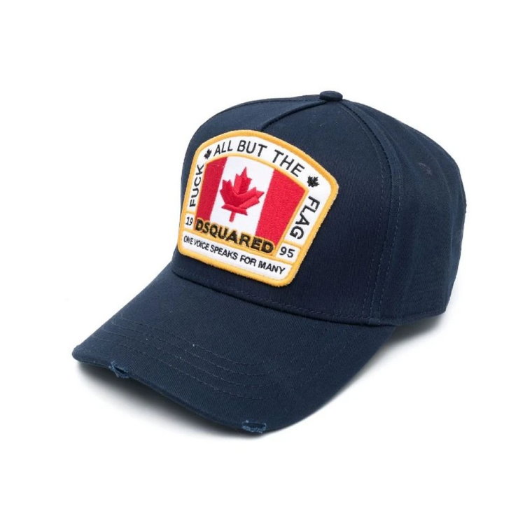 Canadian Flag Distressed Baseball Cap Dsquared2