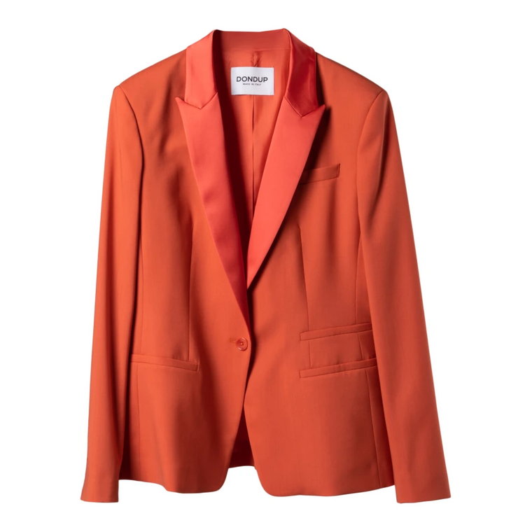 Luksusowy Satynowy Revers Blazer Dondup