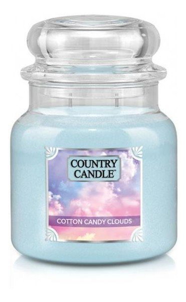 Country Candle Średnia Świeca Zapachowa Z Dwoma Knotami Cotton Candy Clouds 453G