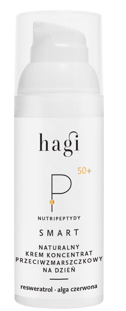 Hagi Smart P 50+ Naturalny krem-koncentrat przeciwzmarszczkowy na dzień Nutripeptydy 50ml