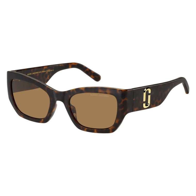 Stylowe okulary przeciwsłoneczne w kolorze Dark Havana/Brown Marc Jacobs