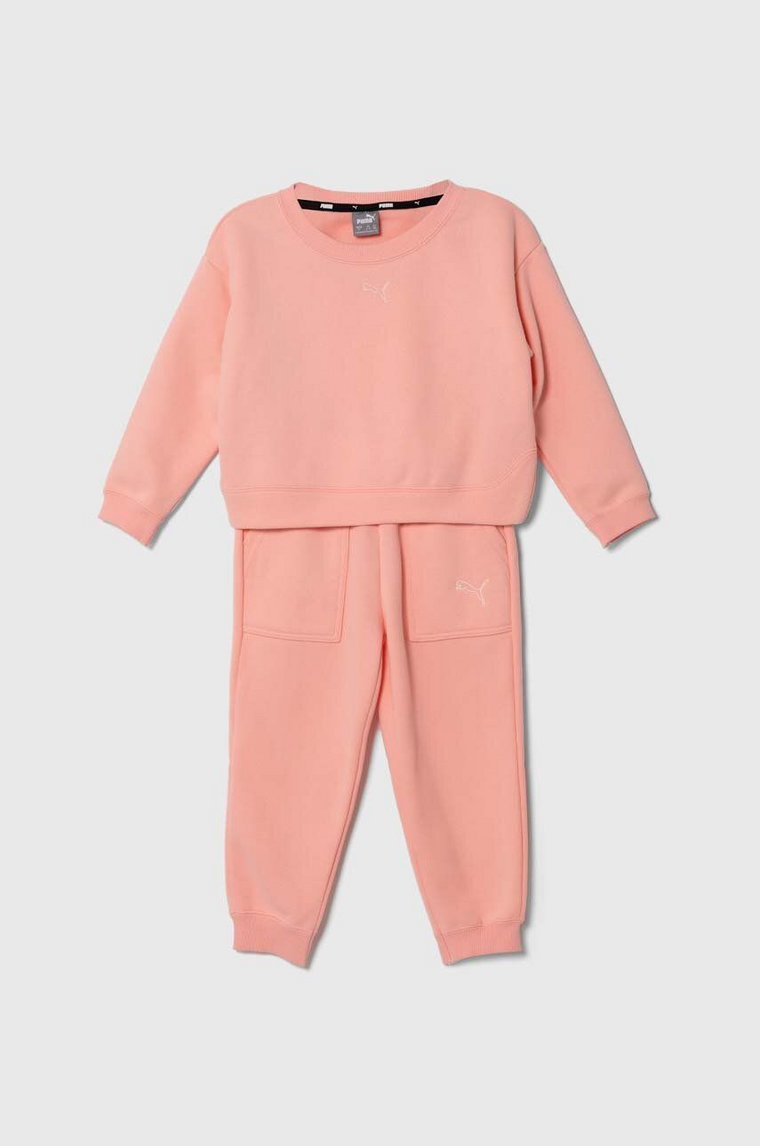 Puma dres dziecięcy Loungewear Suit FL G kolor pomarańczowy