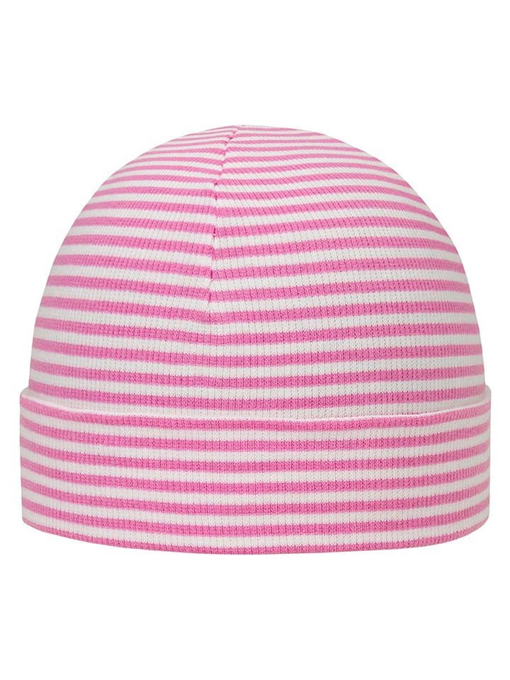 Döll Czapka beanie w kolorze różowo-kremowym