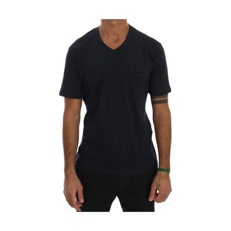 Cotton V-neck T-Shirt Daniele Alessandrini