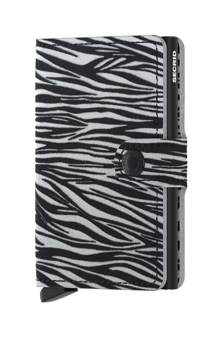 Secrid portfel skórzany Miniwallet Zebra Light Grey kolor szary