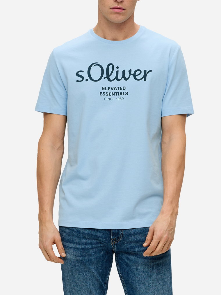 Koszulka męska s.Oliver 10.3.11.12.130.2141458-50D1 M Błękitna (4099975042760). T-shirty męskie