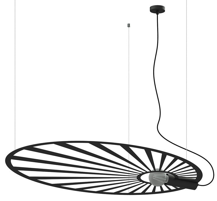 Czarna modernistyczna lampa wisząca - EX596-Lehdes
