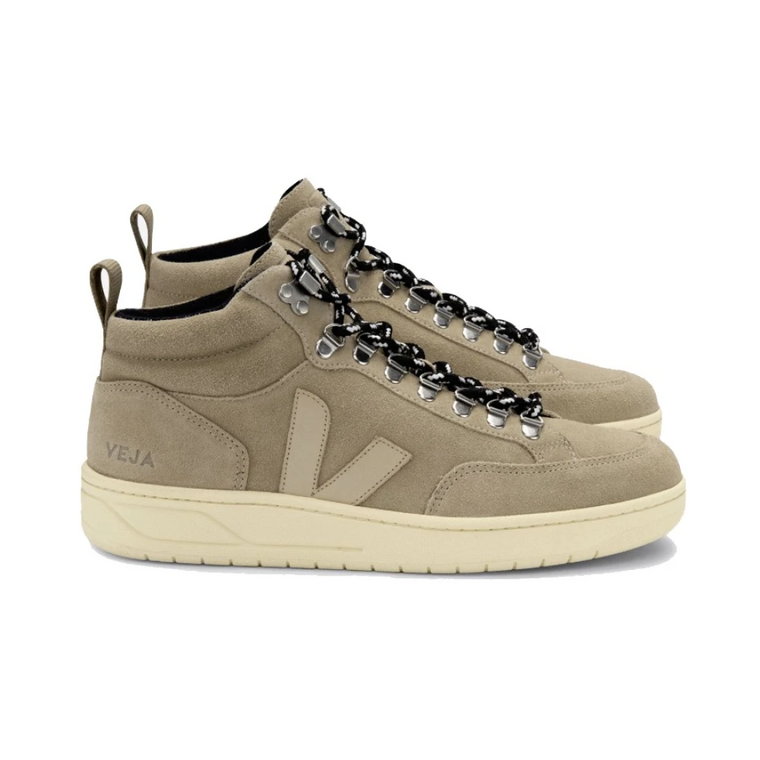 Suede High Top Trainers - Dune Almond Veja