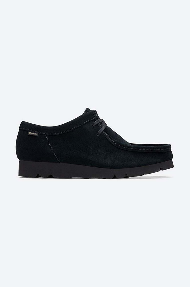 Clarks półbuty zamszowe Wallabee BT GTX męskie kolor czarny 26149449