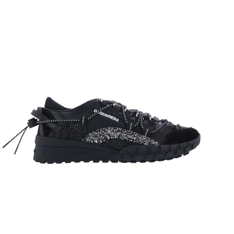 Stylowe Lace-Up Low Top Sneakers Dsquared2